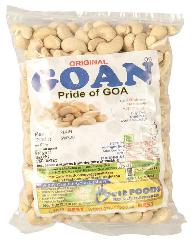 Original Goan Regular Size Plain Cashews